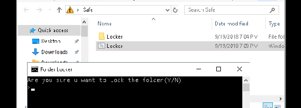 Comment protéger par mot de passe un dossier dans le verrou d'invite cmd de locker Windows