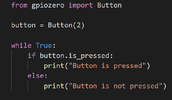Exemple de code GPIO Zero Button