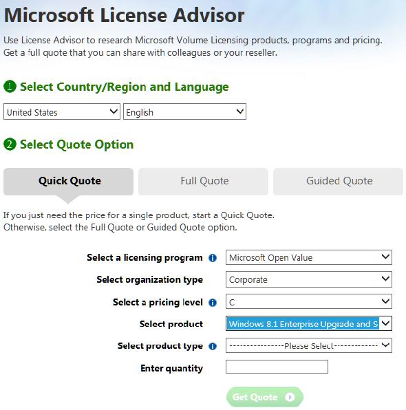 Microsoft License Advisor