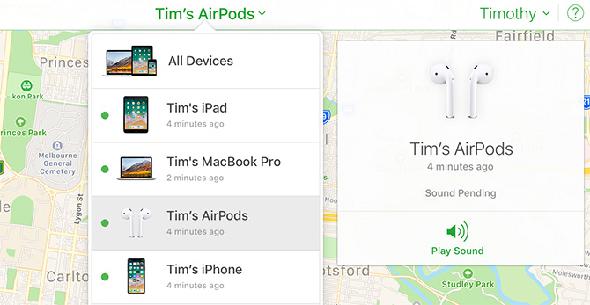 Trouver des AirPod avec iCloud
