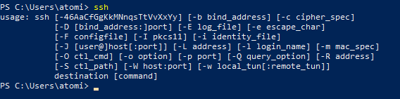 Commandes SSH pour Windows 10