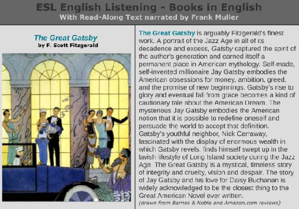 Great Gatsby livre audio en streaming gratuit
