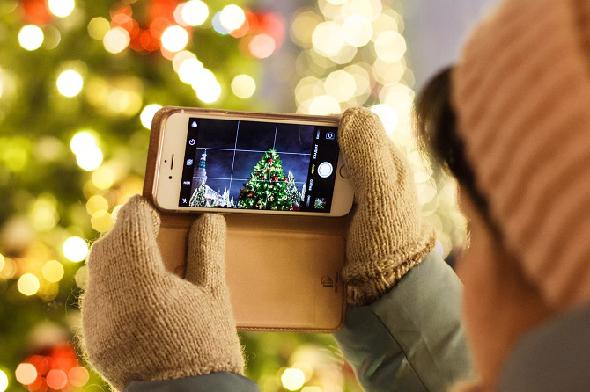 Prendre une photo sur un iPhone pour Noël