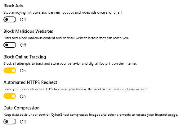 Bloquez les suiveurs et forcez les connexions HTTPS avec CyberGhost