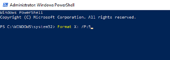 Essuyer un disque dur à l'aide de Windows PowerShell