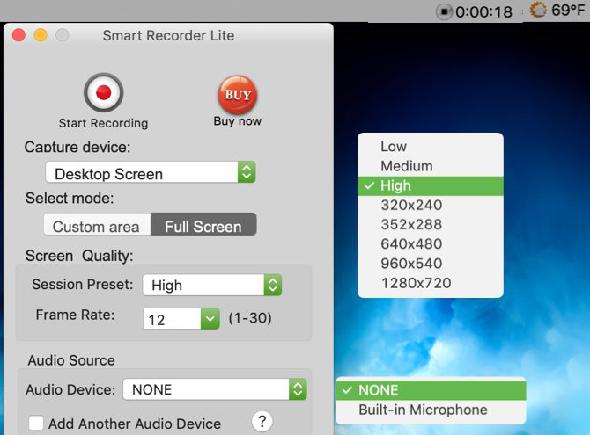Smart Recorder Lite Nouvel enregistrement d'écran et options
