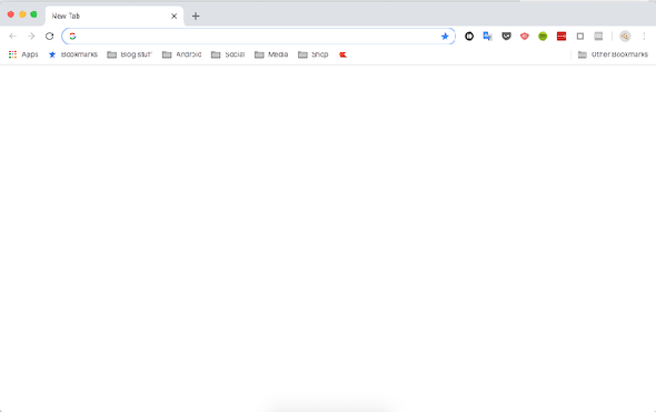 Nouvelle page d'onglet vide Chrome