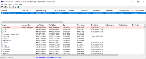 Comment résoudre les erreurs d'écran bleu à l'aide de WinDbg et BlueScreenView bsod analyse bluescreenview