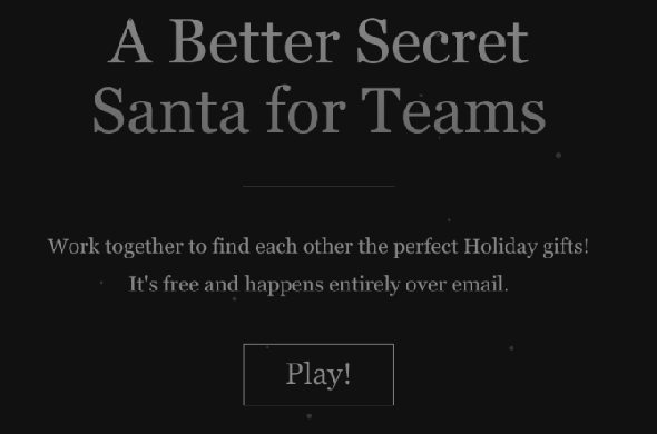Conspiracy Santa est un meilleur père Noël secret pour les équipes