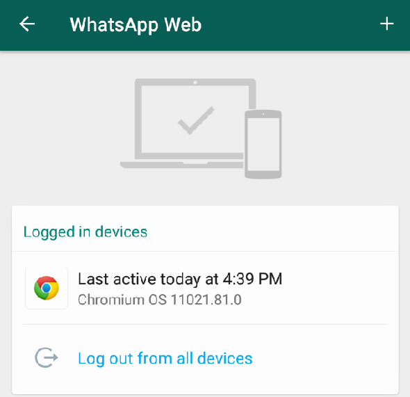 comment se déconnecter de tous les appareils connectés à WhatsApp Web