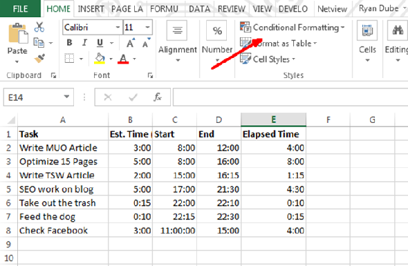 mise en forme conditionnelle dans Excel