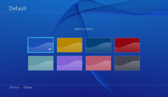 Modification de la palette de couleurs PS4
