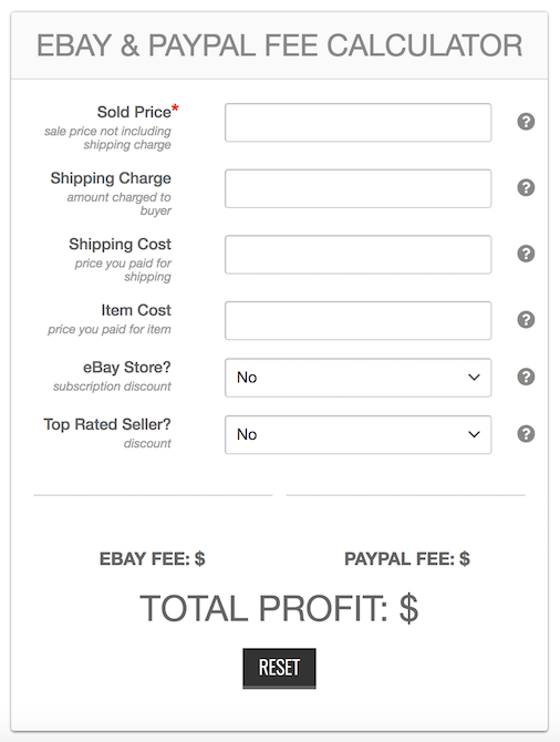 calculateur de frais ebay