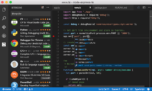 visual studio community for mac add javascript intellisense