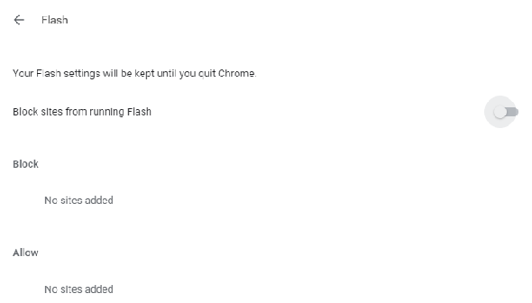 Modifier les paramètres Flash dans Chrome