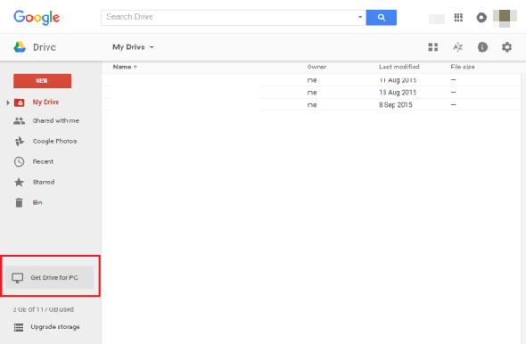 Téléchargement de Google Drive pour Windows