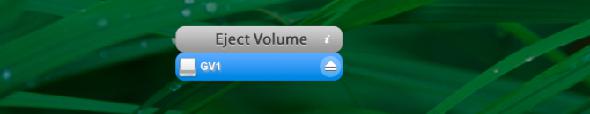 éjecter le widget de tableau de bord de volume sur mac