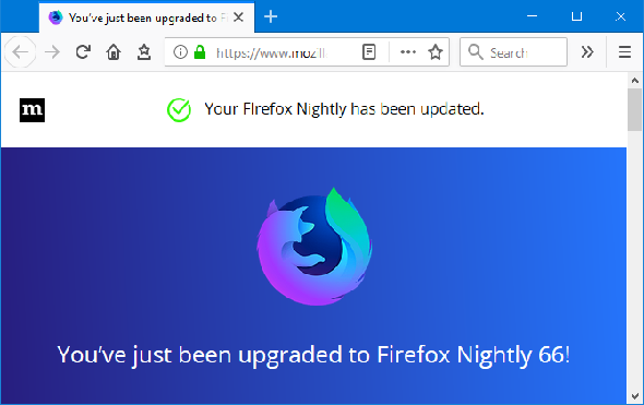 Firefox Nightly capture d'écran