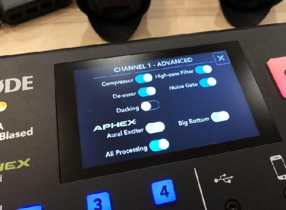 Rodecaster Pro Options avancées