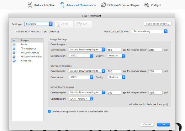Adobe pdf optimizer