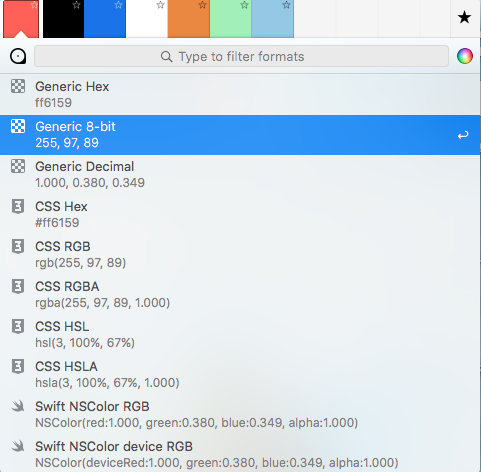 ColorSnapper 2 Color Pickers pour les formats Mac