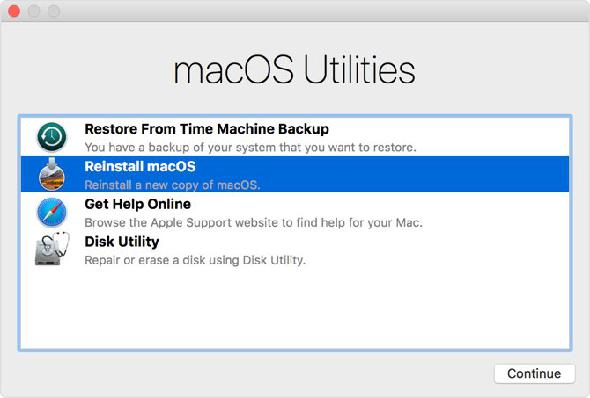 Réinstallation de macOS à partir de macOS Recovery
