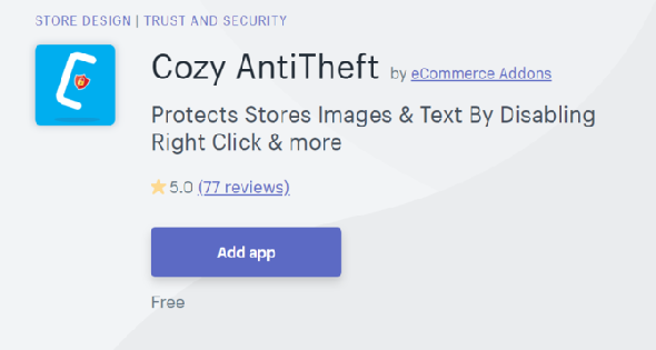 Application de sécurité Shopify AntiTheft anti-vol