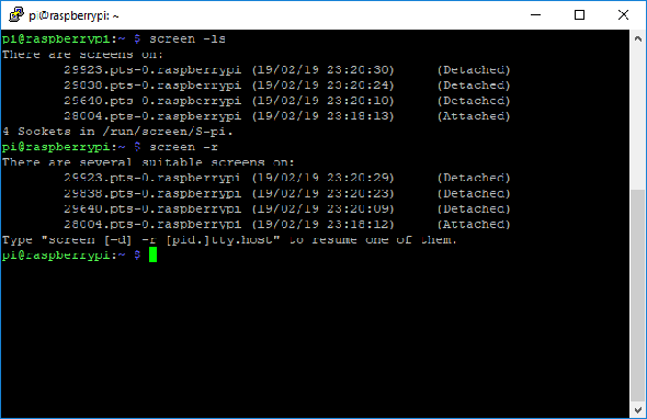 Liste de recollages d’écrans de terminaux GNU