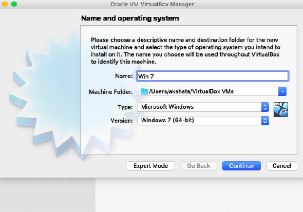 Configuration de Windows avec VirtualBox sur Mac