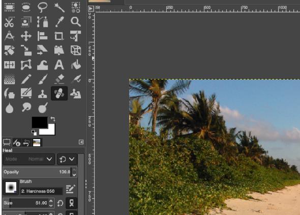 édition d'image avec GIMP sur Mac