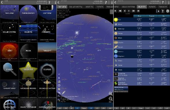 Captures d'écran de l'application Mobile Observatory 2