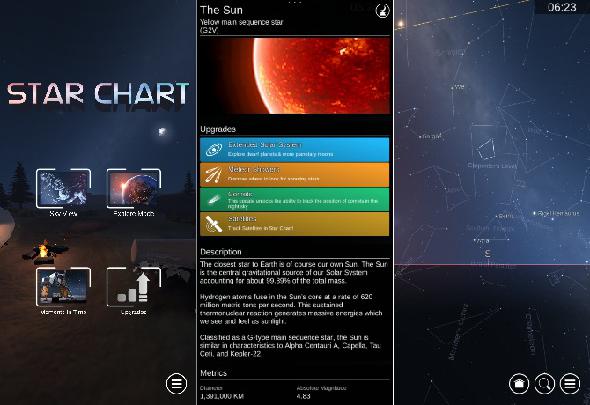 Captures d'écran de l'application Star Chart