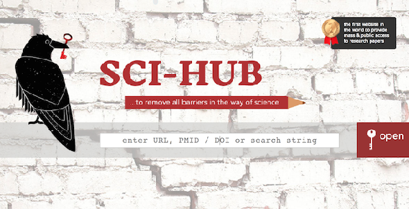 Page scientifique de Sci Hub sur le Web sombre