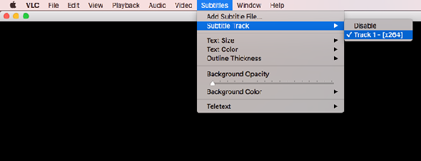VLC Subtitle Track sélection