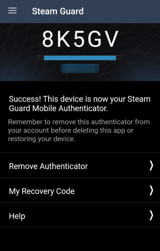 Exemple de code pour App Steam 2FA