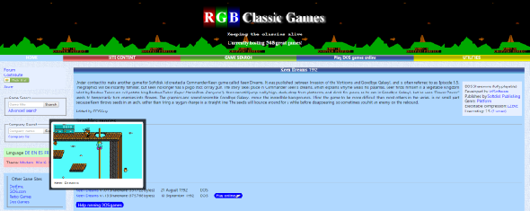 RGB Classic Games trouver un jeu