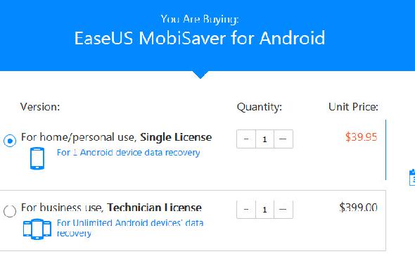 easeus mobisaver application de sauvegarde de données Android