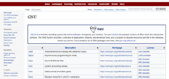 Répertoire des logiciels libres GNU