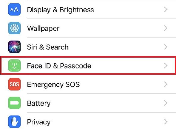 Paramètres de reconnaissance faciale pour iPhone X