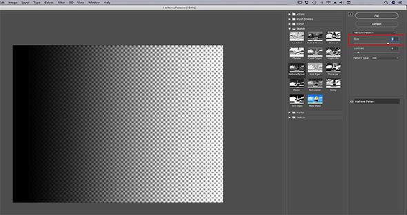 Créer une texture Photoshop Ajuster la taille de la texture