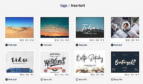 Dribbble Free Fonts Page