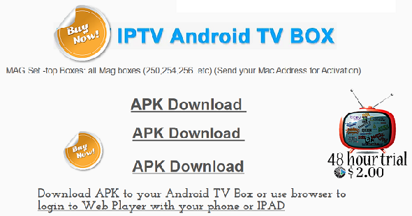 Exemple d'annonce IPTV