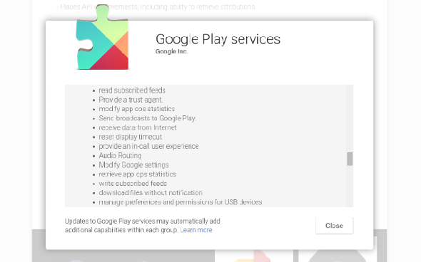 AndroidWithoutGoogle Play Services Permission