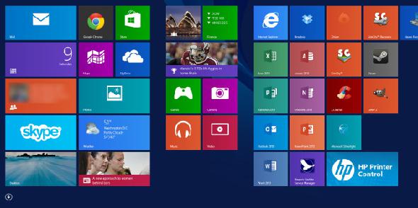 Écran de démarrage Windows 8.1