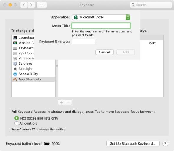 Personnaliser les raccourcis clavier pour les applications sur Mac