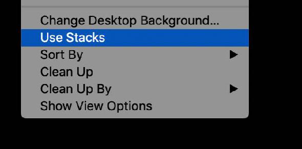 Activer Stacks pour le bureau Mac