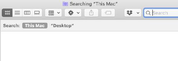Recherche sur Mac avec le raccourci clavier