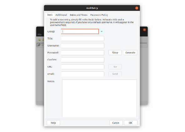 Password Safe gestionnaire de mots de passe sur Ubuntu Linux