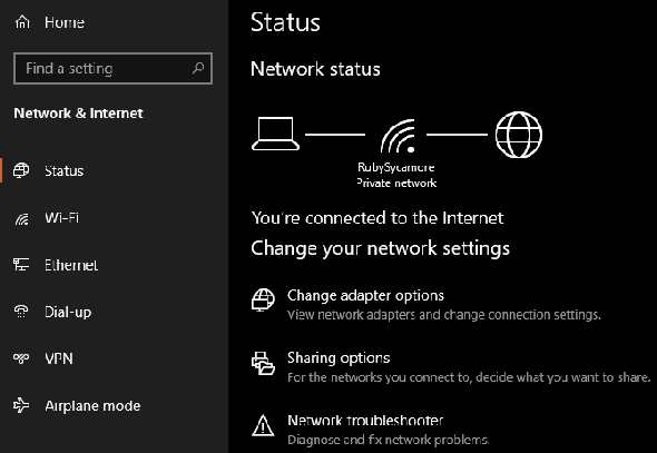Dépannage réseau Windows 10