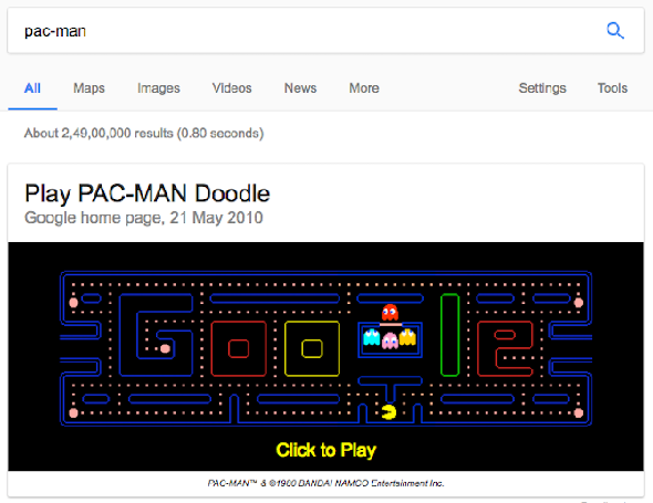 8 jeux de recherche Google secrets auxquels vous pouvez jouer dès maintenant google jeux doodle pac man
